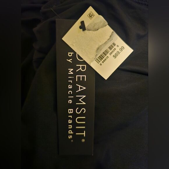 DREAMSUIT by Miracle Brands Black Ruched One-Piece Swimsuit - Size 8 NWT - Picture 9 of 10